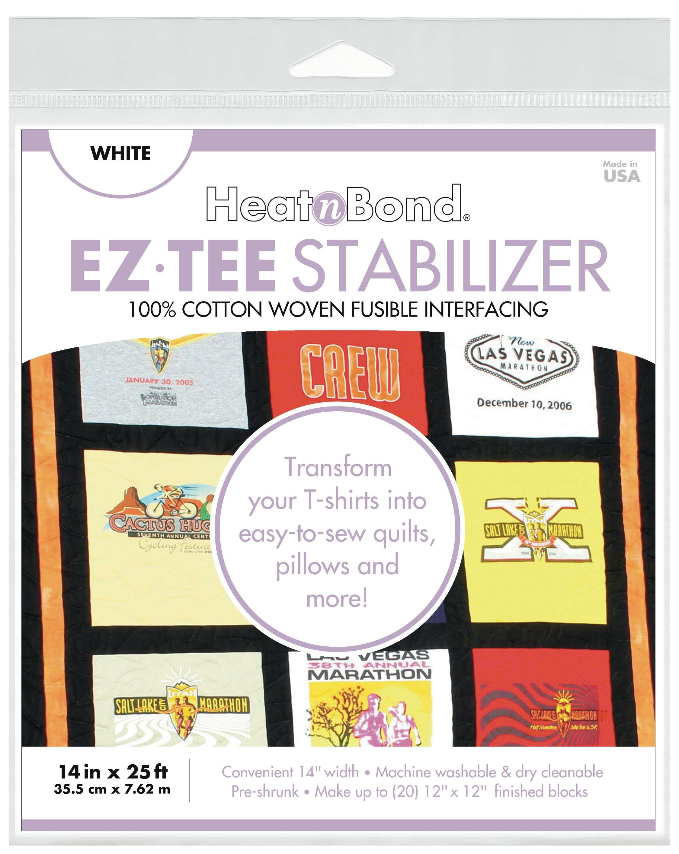 HeatnBond EZ-TEE Woven Fusible Stabilizer-White 14X25